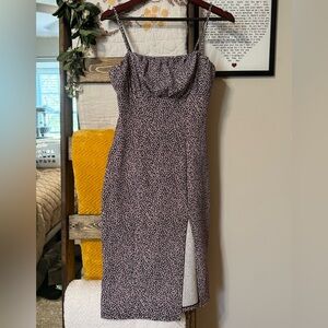 H&M Pink Floral Midi Dress